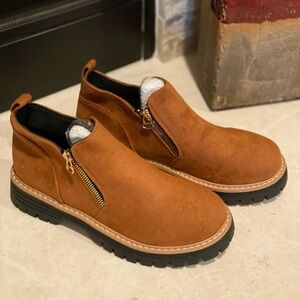New!  Brown Suede Like Ankle Boots